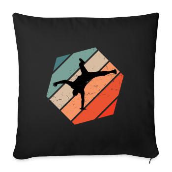 Herren Breakdance Hip Hop Bboy Bgirl Break Dance - Sofakissenbezug 45 x 45 cm - Schwarz - Vorne
