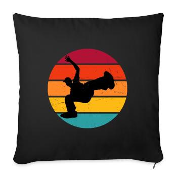 Bgirl Bboy Homme Hip Hop Breakdance Hiphop - Housse de coussin décorative 45 x 45 cm - noir - Devant
