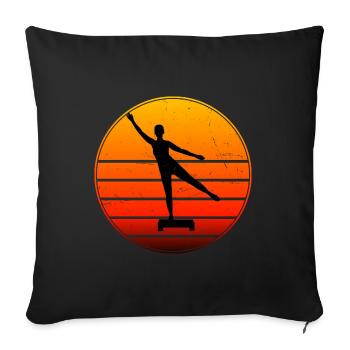 Entraînement en force pour hommes Entraînement aérobique - Housse de coussin décorative 45 x 45 cm - noir - Devant