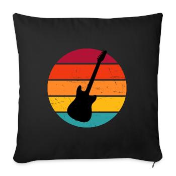 Electric guitar electronic guitar ladies acoustic guitar - Sofa pillowcase 17,3'' x 17,3'' (45 x 45 cm) - black - Front