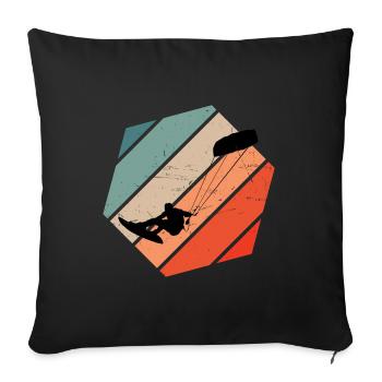 Kitesurf Kitesurfer Kitesurfer Femmes - Housse de coussin décorative 45 x 45 cm - noir - Devant