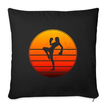 Women's Kickboxer Kickboxing Kickboxing Boxing - Sofa pillowcase 17,3'' x 17,3'' (45 x 45 cm) - black - Front