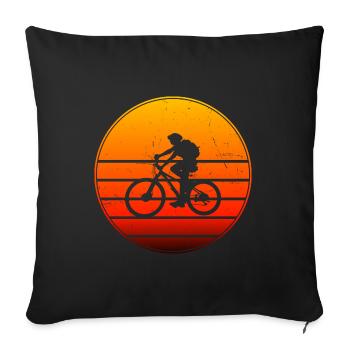 VTT VTT Cyclisme VTT Hommes VTT - Housse de coussin décorative 45 x 45 cm - noir - Devant