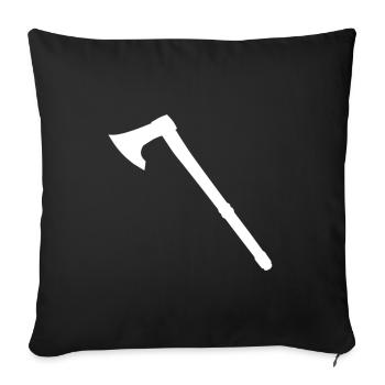 Axt | Wikinger | Holzfäller | Nordisch | Beil - Sofakissenbezug 45 x 45 cm - Schwarz - Vorne