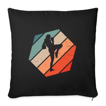 Thai Boxing Women Thaiboxing Men Thai Box - Sofa pillowcase 17,3'' x 17,3'' (45 x 45 cm) - black - Front