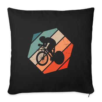 Road Cycling Women's Road Bike Road Bike - Sofa pillowcase 17,3'' x 17,3'' (45 x 45 cm) - black - Front