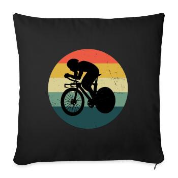 Roadbike Rennradfahrer Herren Rennradfahren - Sofakissenbezug 45 x 45 cm - Schwarz - Vorne