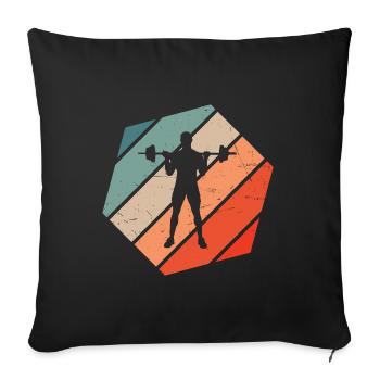 Cardio Women Endurance Training Men Fitness - Sofa pillowcase 17,3'' x 17,3'' (45 x 45 cm) - black - Front