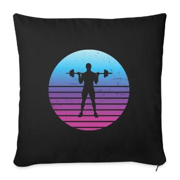 Endurance Training Weightlifting Women Strength Training - Sofa pillowcase 17,3'' x 17,3'' (45 x 45 cm) - black - Front