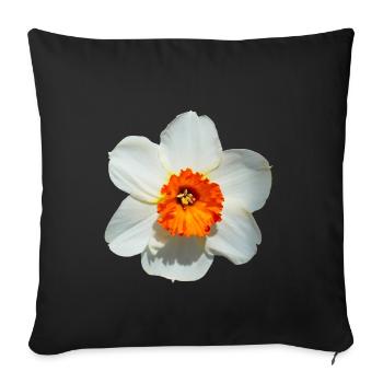 The daffodil comes from the Mediterranean - Sofa pillowcase 17,3'' x 17,3'' (45 x 45 cm) - black - Front