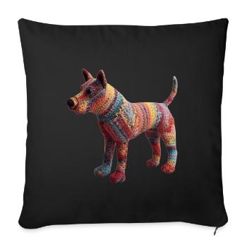 Bekannt wie ein bunter Hund ist eine Redewendung - Sofakissenbezug 45 x 45 cm - Schwarz - Vorne