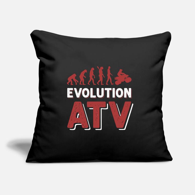 Quad Evolution Quadfahrer Housse de coussin décorative 45 x 45 cm