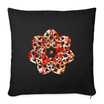 noeud celtique 16 e 251 - Housse de coussin décorative 45 x 45 cm - noir - Devant