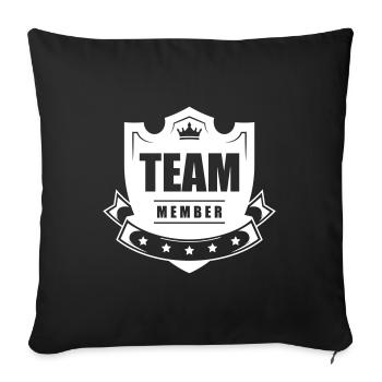 Membre de l’équipe - Housse de coussin décorative 45 x 45 cm - noir - Devant