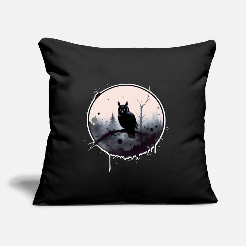 Oiseau de nuit Housse de coussin décorative 45 x 45 cm