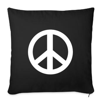 Peace Sign Peace Sign Peace Movement - Sofa pillowcase 17,3'' x 17,3'' (45 x 45 cm) - black - Front