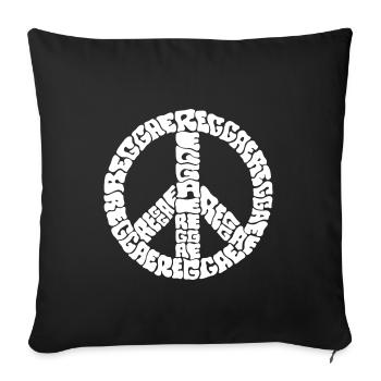 reggae - Sofa pillowcase 17,3'' x 17,3'' (45 x 45 cm) - black - Front