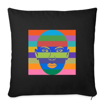 Le pouvoir des filles coloré - Housse de coussin décorative 45 x 45 cm - noir - Devant
