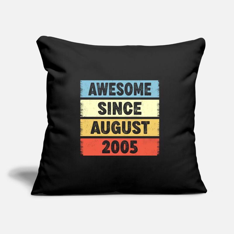 17 Years Old Awesome Since August 2005 17th Sofa pillowcase 17,3'' x 17,3'' (45 x 45 cm)