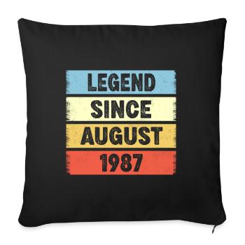 Legend Since August 1987 35e anniversaire - Housse de coussin décorative 45 x 45 cm - noir - Devant