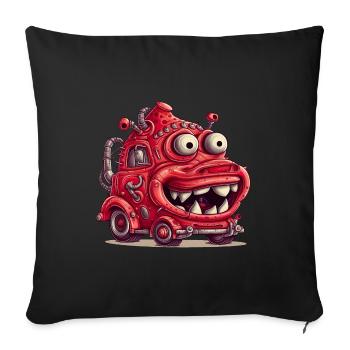 Les enfants veulent rejoindre les pompiers plus tard - Housse de coussin décorative 45 x 45 cm - noir - Devant