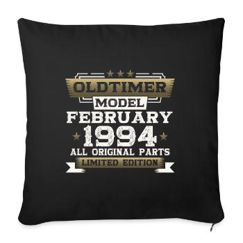 30th Birthday Classic Car February Vintage 1994 - Sofa pillowcase 17,3'' x 17,3'' (45 x 45 cm) - black - Front