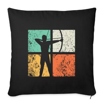 archer - Sofa pillowcase 17,3'' x 17,3'' (45 x 45 cm) - black - Front