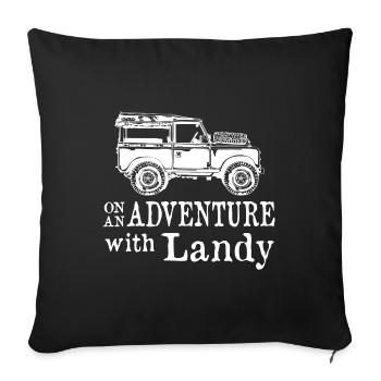 Adventure with Landy - Housse de coussin décorative 45 x 45 cm - noir - Devant