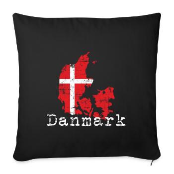 Danemark - Housse de coussin décorative 45 x 45 cm - noir - Devant