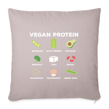 Vegetarian nutrients - Sofa pillowcase 17,3'' x 17,3'' (45 x 45 cm) - light taupe - Front