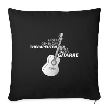 Gitarre Gitarren Musik Geschenk für Gitarristen - Sofakissenbezug 45 x 45 cm - Schwarz - Vorne