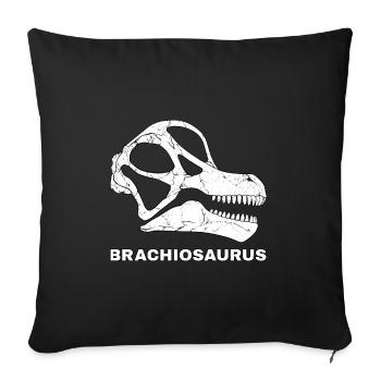 Brachiosaurus Fossil Kopf - Sofakissenbezug 45 x 45 cm - Schwarz - Vorne
