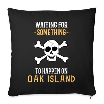 OAK ISLAND / TREASURE HUNTING: Oak Island - Sofakissenbezug 45 x 45 cm - Schwarz - Vorne