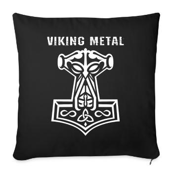 viking - Housse de coussin décorative 45 x 45 cm - noir - Devant