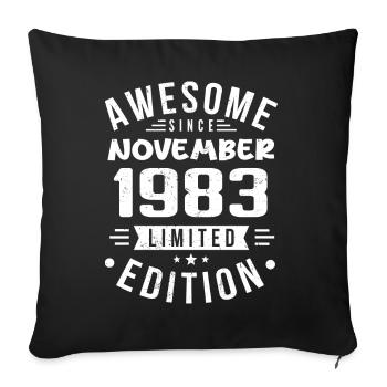 November 1983 Gift Idea Legend November 1983 - Sofa pillowcase 17,3'' x 17,3'' (45 x 45 cm) - black - Front