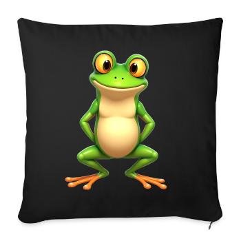 Frog Costume Tree Frog Funny Red-Eyed Tree Frog - Sofa pillowcase 17,3'' x 17,3'' (45 x 45 cm) - black - Front