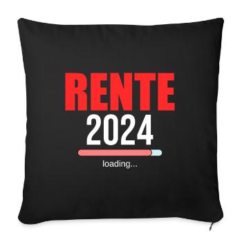 Rentner 2024 Ruhestand 2024 Der Countdown läuft - Sofakissenbezug 45 x 45 cm - Schwarz - Vorne