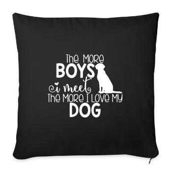 I Love My Dog - Sofa pillowcase 17,3'' x 17,3'' (45 x 45 cm) - black - Front