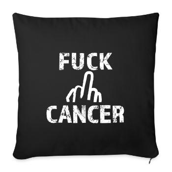 Fuck Cancer Majeur - Housse de coussin décorative 45 x 45 cm - noir - Devant