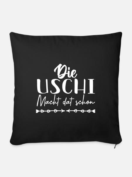 uschi - Sofakissenbezug 45 x 45 cm - Schwarz