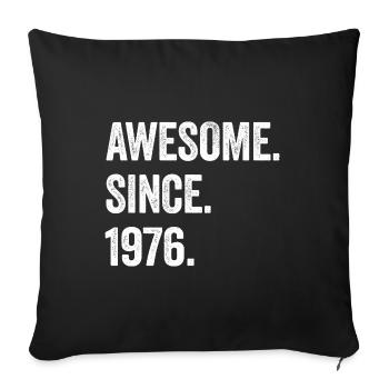48e anniversaire 48 ans de folie depuis 1976 - Housse de coussin décorative 45 x 45 cm - noir - Devant