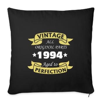Vintage 1994 30 ans aged to perfection - Housse de coussin décorative 45 x 45 cm - noir - Devant