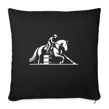 Cowboy Rodeo Silhouette - Sofakissenbezug 45 x 45 cm - Schwarz - Vorne