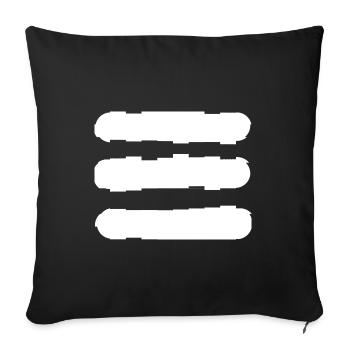 Lignes | Lignes ondulées | symboles | Modèle - Housse de coussin décorative 45 x 45 cm - noir - Devant