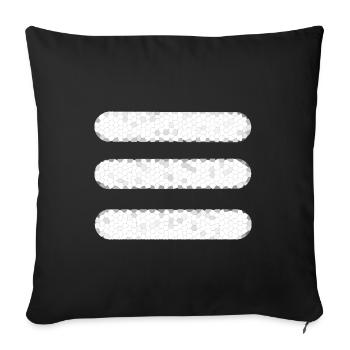 Lignes | Lignes ondulées | symboles | modèles de | Mosaïque - Housse de coussin décorative 45 x 45 cm - noir - Devant