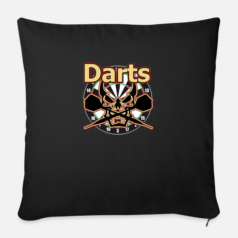 Darts - Sofakissenbezug 45 x 45 cm - Schwarz
