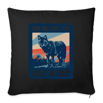 Wolf Werewolf - Sofa pillowcase 17,3'' x 17,3'' (45 x 45 cm) - black - Front