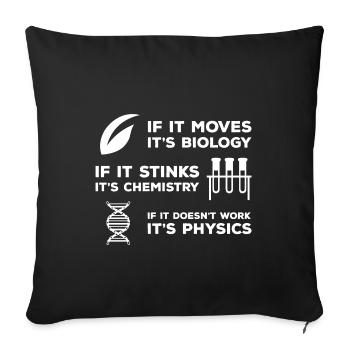 Bio physics - Sofa pillowcase 17,3'' x 17,3'' (45 x 45 cm) - black - Front