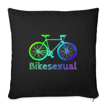 Bicycle | Cyclists | Bikesexual | Cyclist - Sofa pillowcase 17,3'' x 17,3'' (45 x 45 cm) - black - Front