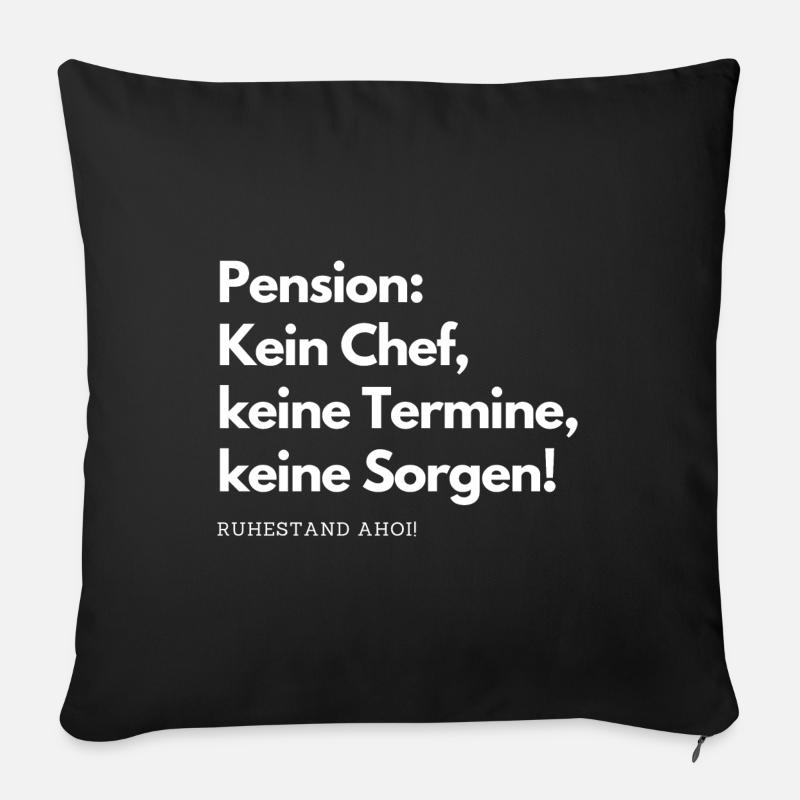 Rentner im Ruhestand - Sofakissenbezug 45 x 45 cm - Schwarz